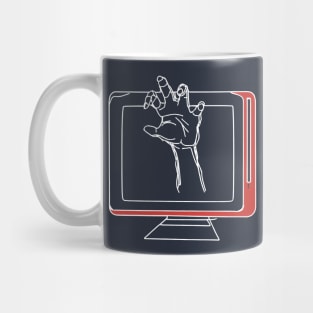 Zombie attack | Straight outta Internet | Retro Red Computer Mug